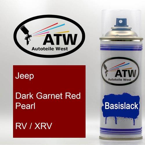 Jeep, Dark Garnet Red Pearl, RV / XRV: 400ml Sprühdose, von ATW Autoteile West.